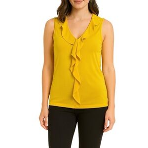 Banana Republic Women’s Ruffle Neck Sleeveless Blouse | Size XS